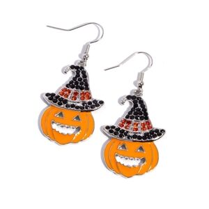 Paparazzi Orange and Black Pumpkin Earrings